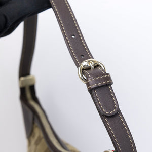 GUCCI GG CANVAS ACCESSORIES POCHETTE BAG BEIGE GHW