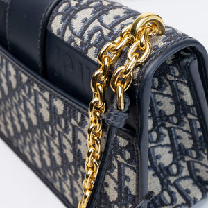 CHRISTIAN DIOR 30 MONTAIGNE EAST-WEST BAG WITH CHAIN OBLIQUE JACQUARD GHW