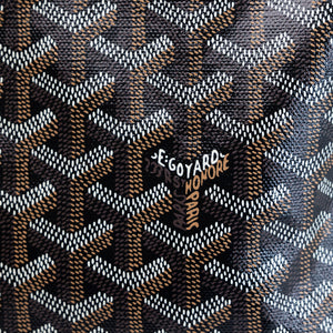 GOYARD BOHEME HOBO BAG CANVAS / CALFSKIN BLACK / BROWN SHW
