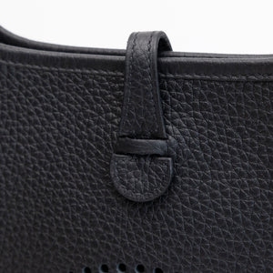 HERMES MINI EVELYNE CLEMENCE BLACK SHW STAMP K