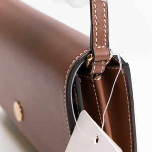 BURBERRY HANNAH WALLET ON CHAIN CALFSKIN / CANVAS GHW