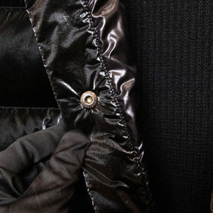 MONCLER PADDED WOOL JACKET BLACK