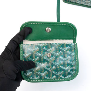 GOYARD MINI ANJOU TOTE BAG CANVAS / CALFSKIN GREEN SHW