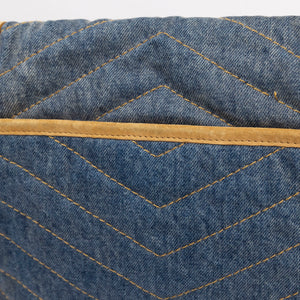 SAINT LAURENT MEDIUM NIKKI SHOULDER BAG DENIM BLUE / CINNAMON GHW