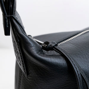 LOEWE CUBI MESSENGER LARGE BAG BLACK CALFSKIN LEATHER SHW