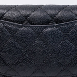 CHANEL LONG WALLET BLACK CAVIAR LEATHER GHW