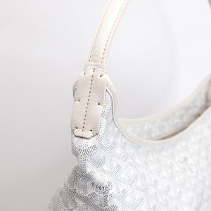 GOYARD BOHEME HOBO BAG WHITE GOYARDINE CANVAS / CALFSKIN SHW