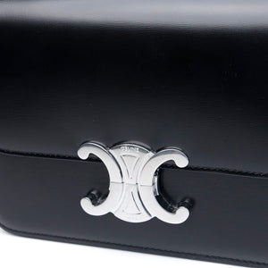 CELINE TEEN TRIOMPHE BAG SHINY CALFSKIN BLACK SHW