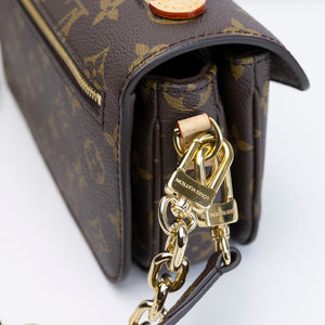 LOUIS VUITTON POCHETTE METIS EAST WEST MONOGRAM CANVAS GHW (MICROCHIP)