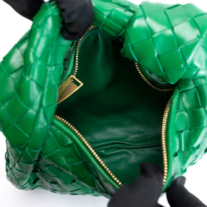 BOTTEGA VENETA MINI JODIE GREEN LAMBSKIN GHW