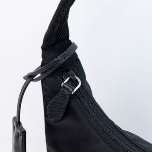 PRADA NYLON MINI TESSUTO SHOULDER BAG BLACK SHW