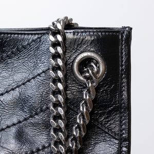 SAINT LAURENT MEDIUM SHOPPING TOTE BLACK SHW