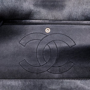 CHANEL JUMBO CLASSIC DOUBLE FLAP BAG PATENT BLACK SHW