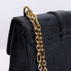 LOUIS VUITTON SAINT SULPICE PM SHOULDER BAG BLACK MONOGRAM EMPREINTE LEATHER GHW