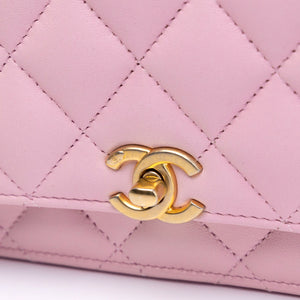 CHANEL 24S TOP HANDLE WALLET ON CHAIN PINK LAMBSKIN GHW