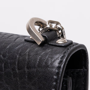 CHRISTIAN DIOR J'ADIOR FLAP BAG BLACK LAMBSKIN LEATHER SHW