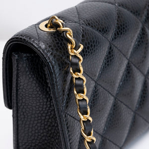 CHANEL 26C MINI FLAP BAG BLACK CAVIAR GHW (MICROCHIP)
