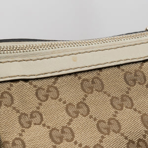 GUCCI GG CANVAS SUKEY OFF-WHITE TOP HANDLE BAG GHW