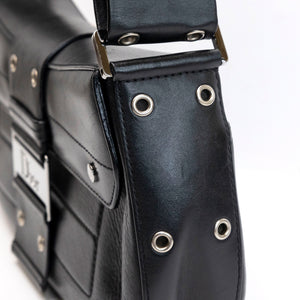 CHRISTIAN DIOR VINTAGE PUNK SHOULDER BAG BLACK SHW