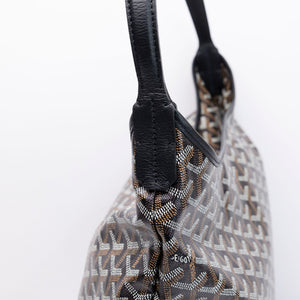 GOYARD BOHEME HOBO BAG BLACK CALFSKIN LEATHER CANVAS SHW
