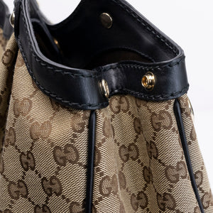 GUCCI GG CANVAS SUKEY TOTE BEIGE GHW