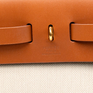 HERMES HERBAG 31 BEIGE HUNTER LEATHER / CANVAS GHW STAMP B