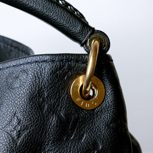 LOUIS VUITTON ARTSY MM BLACK MONOGRAM EMPREINTE LEATHER GHW
