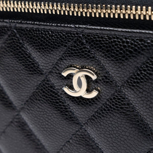 CHANEL LONG VANITY WITH CHAIN CAVIAR BLACK LGHW