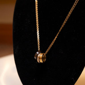 CARTIER LOVE NECKLACE WITH DIAMOND YELLOW GOLD / CERAMIC / DIAMOND