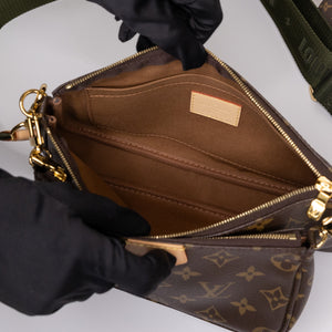 LOUIS VUITTON MULTI POCHETTE ACCESSORIES MONOGRAM CANVAS KHAKI GHW