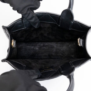 CHRISTIAN DIOR MINI DIOR BOOK TOTE BLACK MACROCANNAGE CALFSKIN GHW