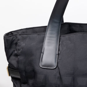 CHANEL NEW TRAVEL LINE TOTE BAG NYLON BLACK SHW