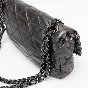 CHANEL MEDIUM CHAIN ME FLAP BAG GREY QUILTED CALFSKIN SHW
