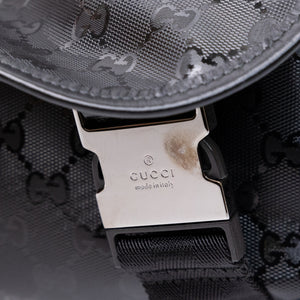 GUCCI SUPREME MESSENGER BAG BLACK COATED CANVAS SHW