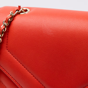 CHANEL CHEVRON FLAP BAG CALFSKIN LEATHER LGHW