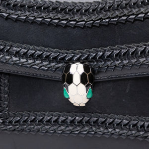 BVLGARI SERPENTI FOREVER SHOULDER BAG BLACK CALFSKIN
