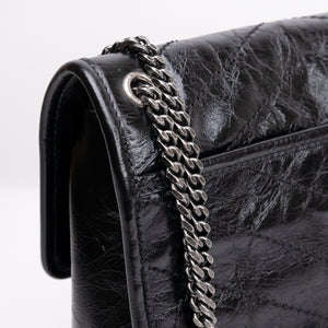 SAINT LAURENT YSL NIKKI BABY BAG BLACK CALFSKIN LEATHER SHW