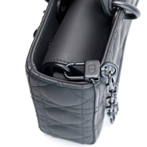 CHRISTIAN DIOR MEDIUM D-JOY BAG BLACK ULTRAMATTE CALFSKIN SO BLACK