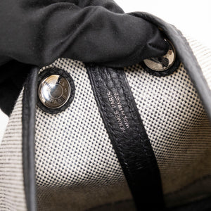 HERMES NEO GARDEN PARTY 23 CANVAS / NEGONDA ECRU-NOIR / NOIR SHW STAMP K