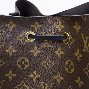 LOUIS VUITTON NEONOE MM MONOGRAM BLACK GHW