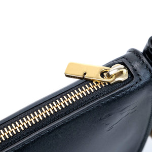 BURBERRY MINI SHIELD LEATHER SHOULDER BAG BLACK GHW