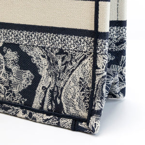 CHRISTIAN DIOR SMALL BOOK TOTE BLUE TOILE DE JOUY EMBROIDERY