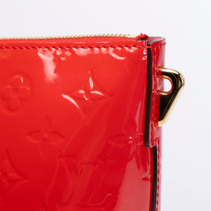 LOUIS VUITTON VERNIS MONTEBELLO MM BAG RED GHW