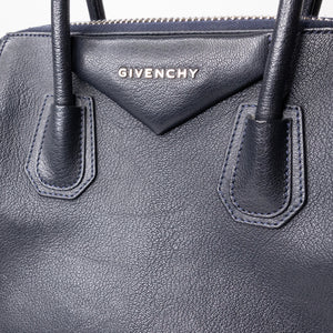 GIVENCHY SMALL ANTIGONA TOTE BAG NAVY BLUE SHW
