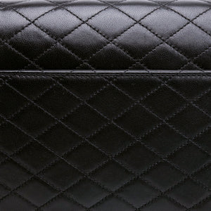 SAINT LAURENT GABY QUILTED SATCHEL BAG BLACK LAMBSKIN LEATHER GHW