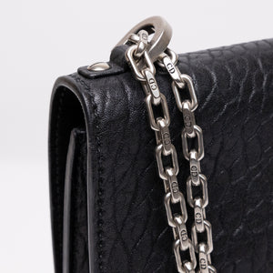 CHRISTIAN DIOR J'ADIOR FLAP BAG BLACK LAMBSKIN LEATHER SHW