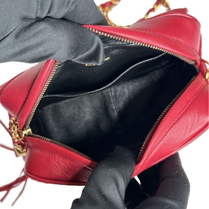 CHANEL VINTAGE CROSSBODY BAG RED GHW