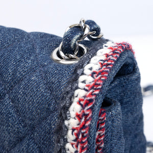 CHANEL DENIM MINI FLAP BAG BLUE WITH TWEED SHW
