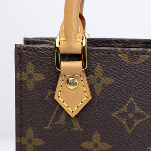 LOUIS VUITTON PETIT SAC PLAT MINI BAG MONOGRAM CANVAS GHW (MICROCHIP)