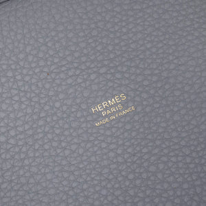 HERMES PICOTIN LOCK 18 GRIS PANTIN CLEMENCE LEATHER GHW STAMP K